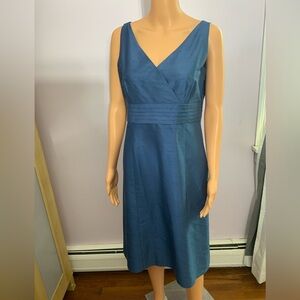 Elegant Blue Sleeveless Dress